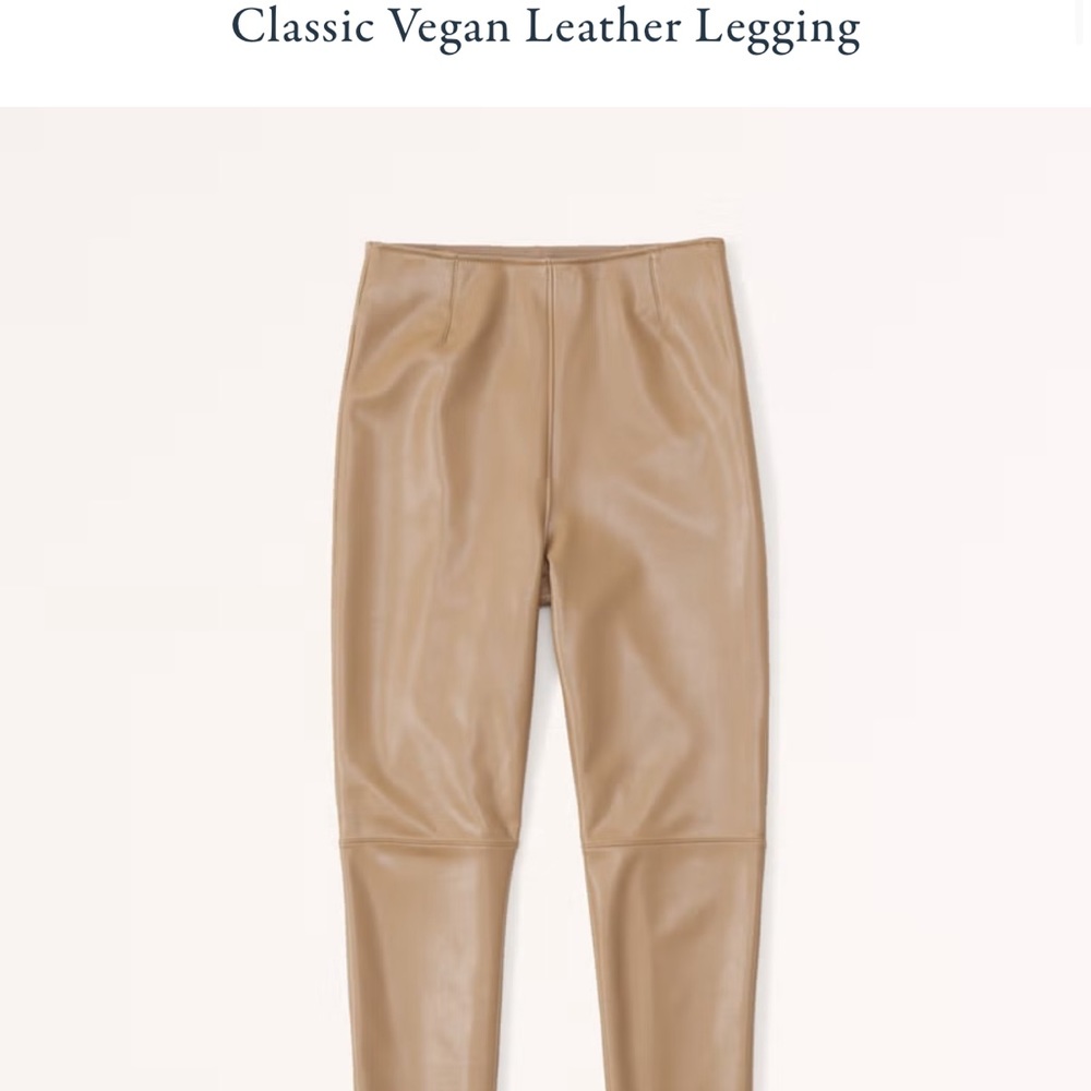 Abercrombie & Fitch Classic Vegan Leather Legging - Tan